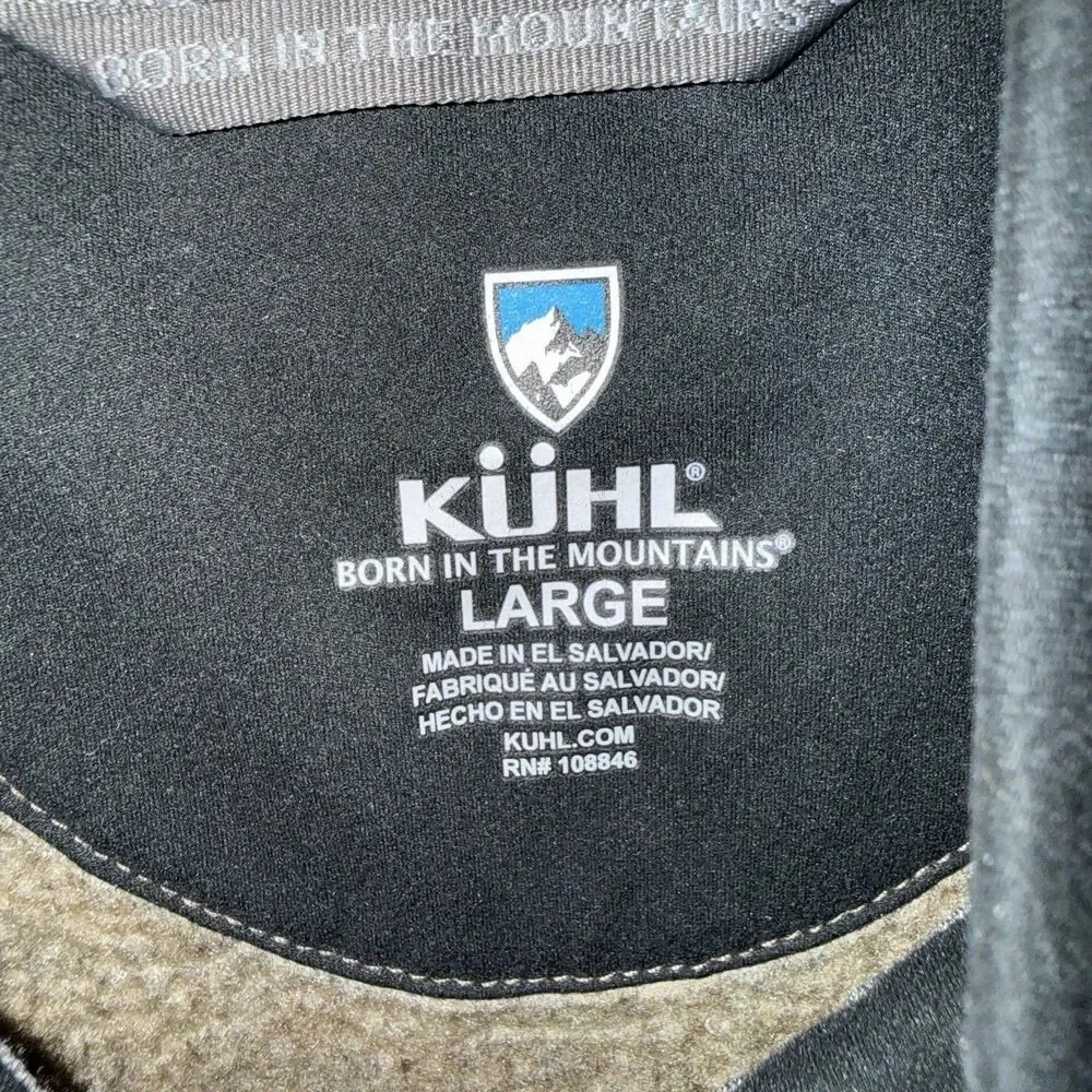 Kuhl Revel Pullover Mens Large 1/4 Zip Fleece Sweater Hiking Jacket